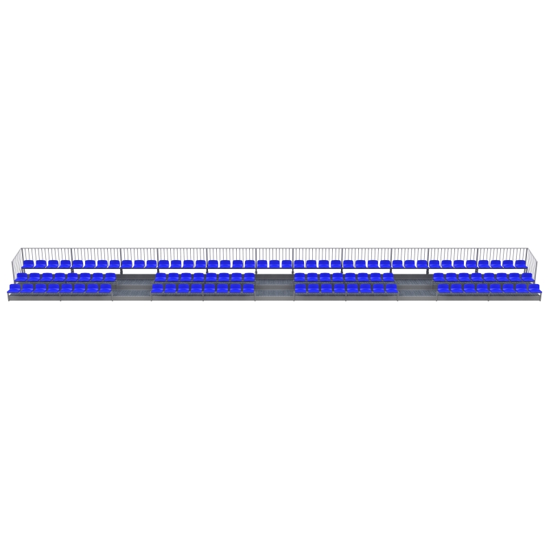 Fixed grandstand with plastic seats and podium - type TWZ