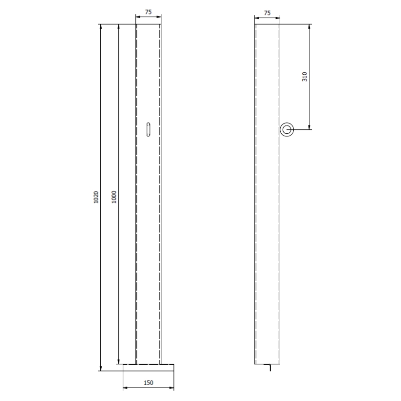 Adapter for steel poles