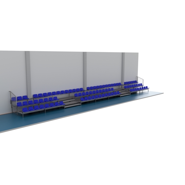 Stationary grandstand - plastic seats