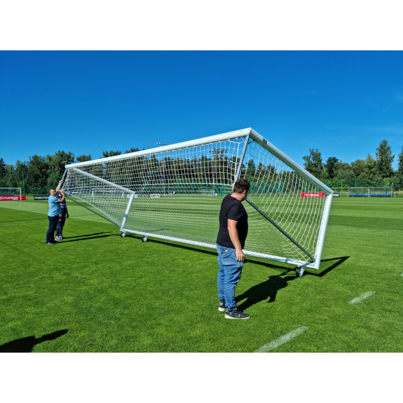 Soccer goals 7.32 x 2.44m mobile with wheels