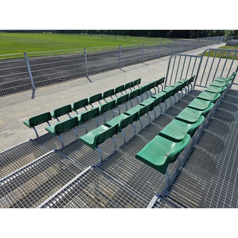 Fixed grandstand with plastic seats and podium, type TZZ