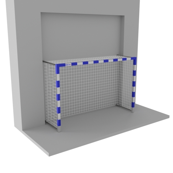 Handbollsmål av aluminium 3x2 m, väggmonterade