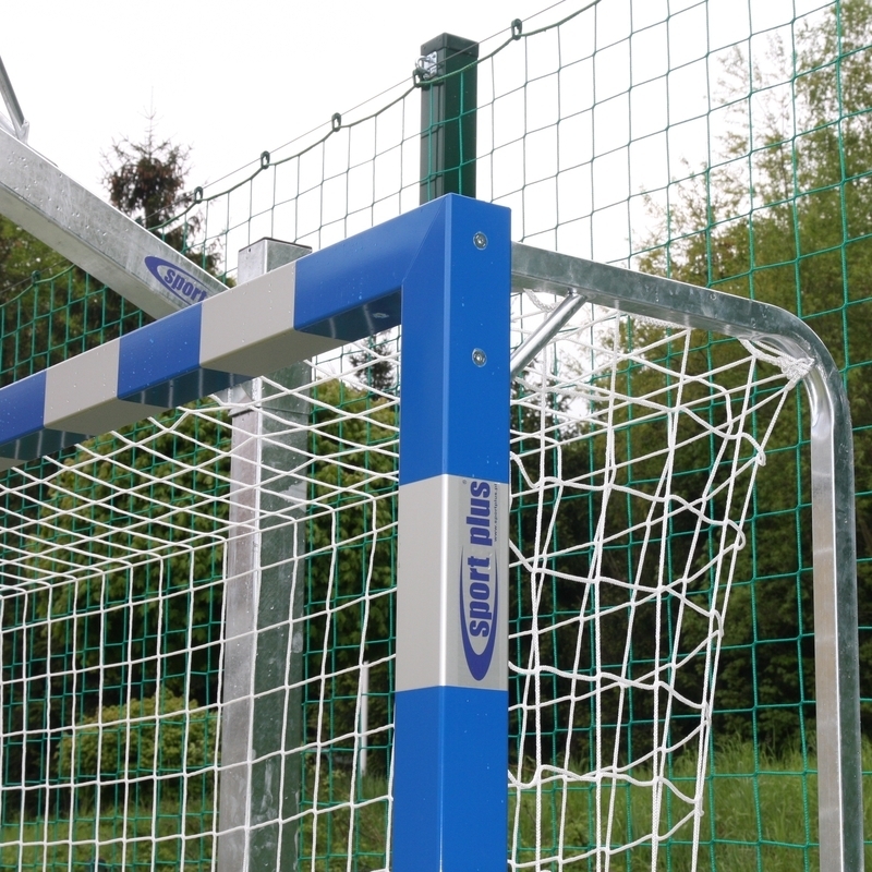 Aluminium-Handballtore, 3x2 m, Rahmen an den Ecken verschraubt