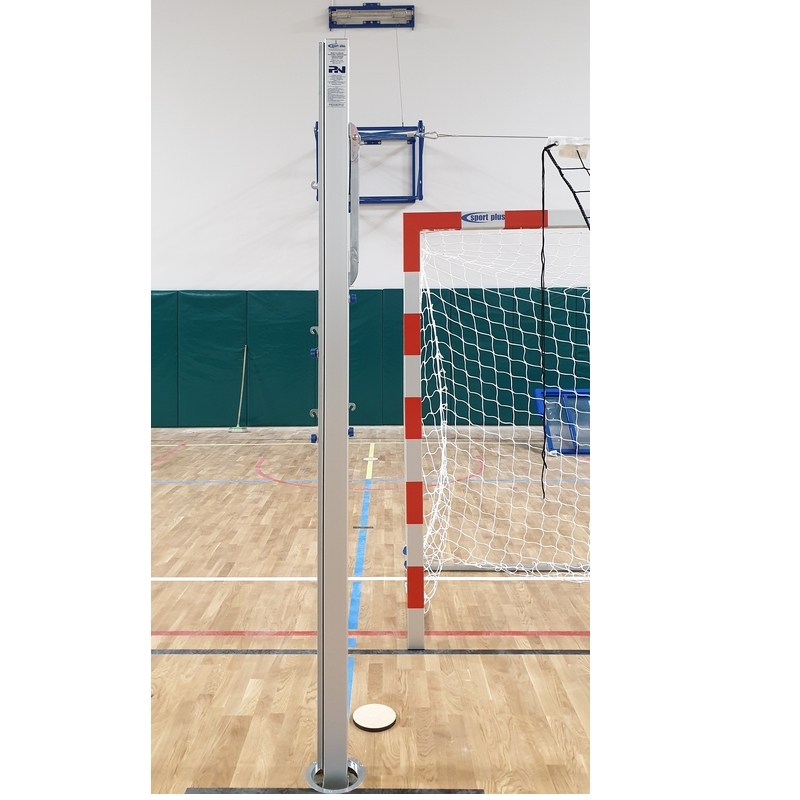 Doppelseitiger Volleyballpfosten aus Aluminium 80x80 mm