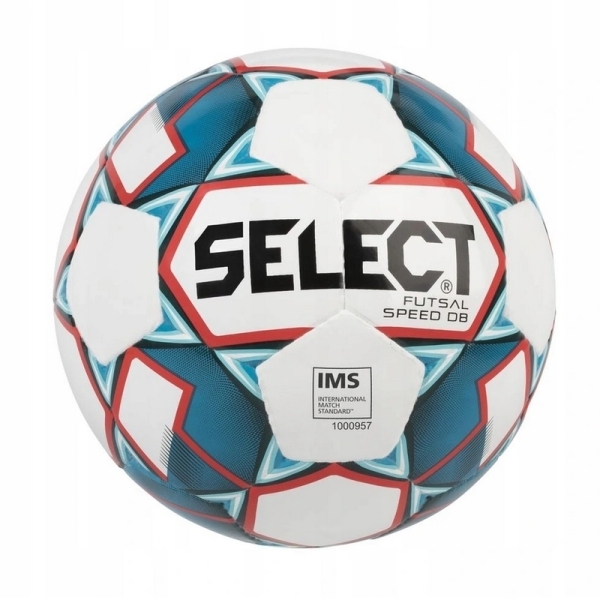 Select Speed DB indoor soccer ball, color white-blue-red (size 4)