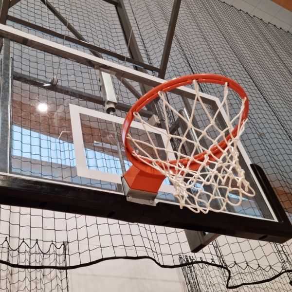 FLEXMATIC basketball hoop, two-way tilt, FIBA standard