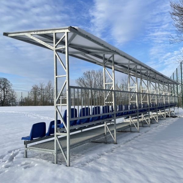 TDF fixed covered grandstand - for use on outdoor playing fields