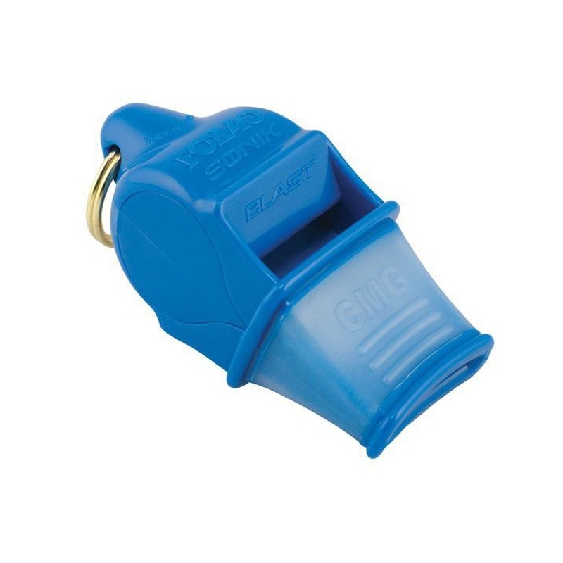 Fox 40 Sonik Blast CMG Official whistle with cord, blue color