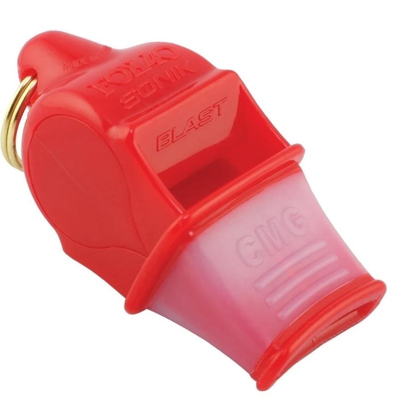 Fox 40 CMG Sonik Blast whistle with cord, color red