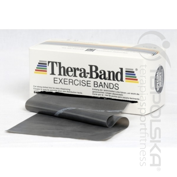 Rehabilitation tape 5.5 m black, resistance specially strong