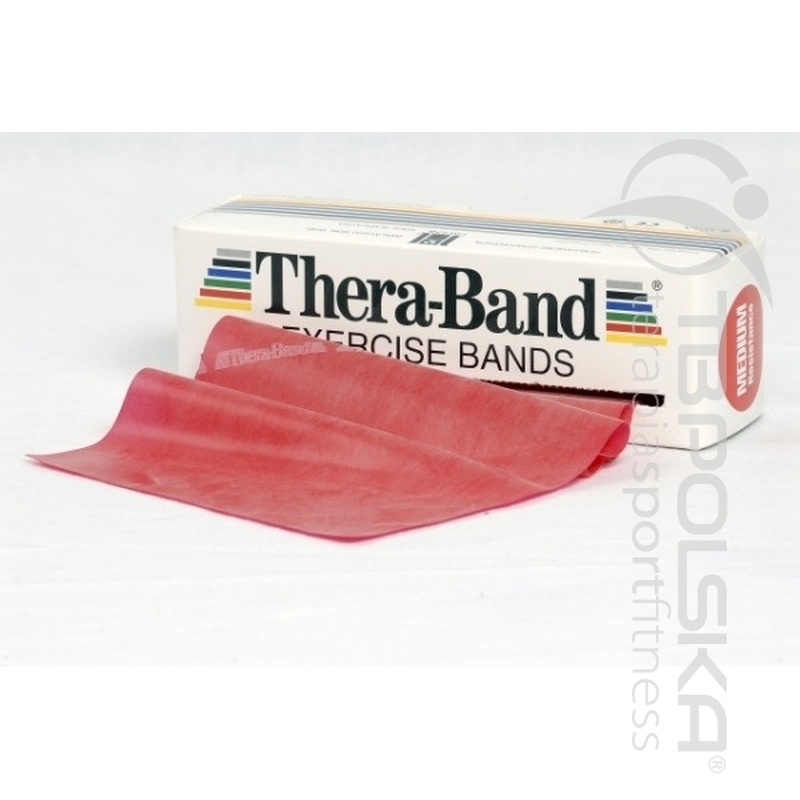 Rehabilitation tape 2.5 m red, medium resistance