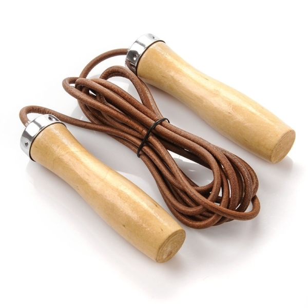 HMS leather skipping rope 270 cm