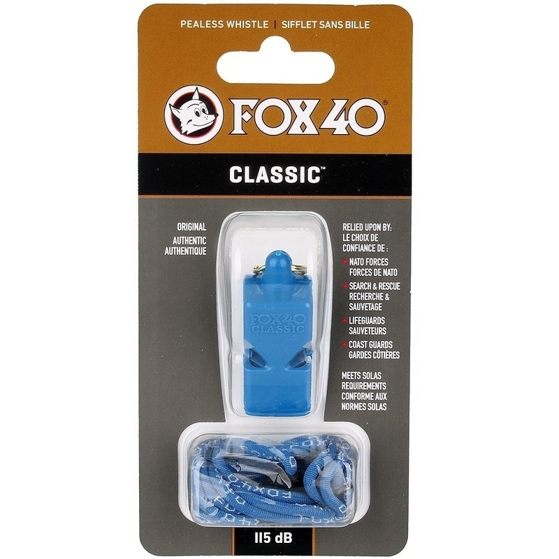 Fox 40 Classic Sicherheitspfeife mit Schnur, blau