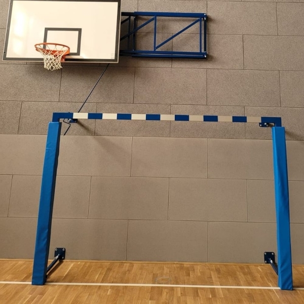 Handballtore 3x2 m, wandmontiert, seitlich klappbar