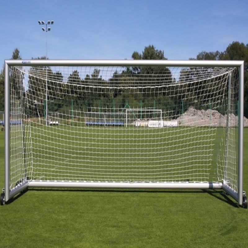 Futbolo vartai 5 x 2 m, aliuminiai, mobilūs