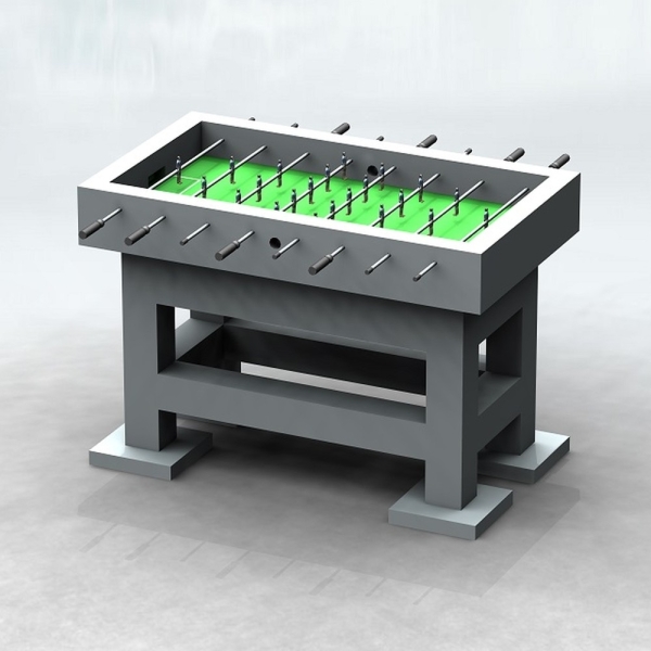 Concrete foosball table