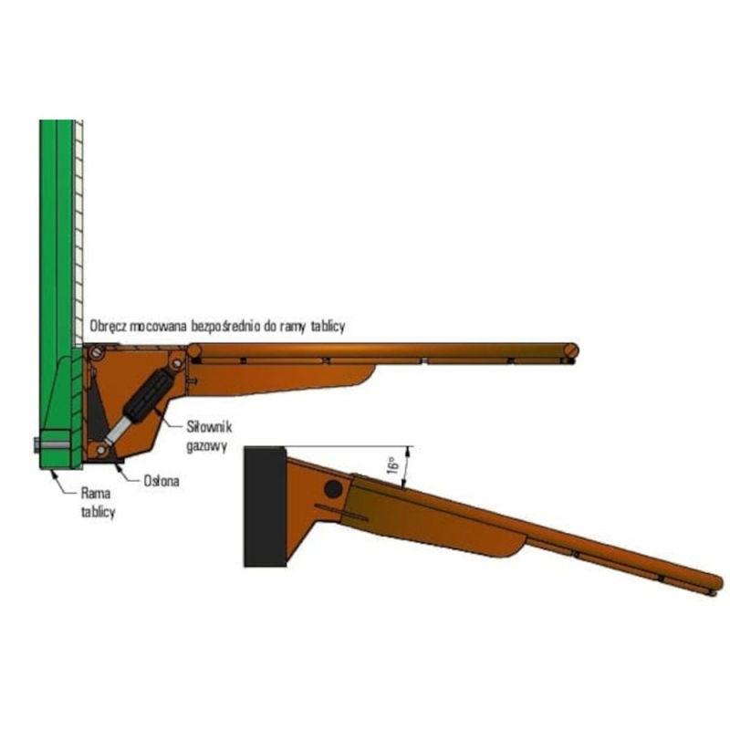 PRESSMATIC tilt basketball hoop with gas cylinders