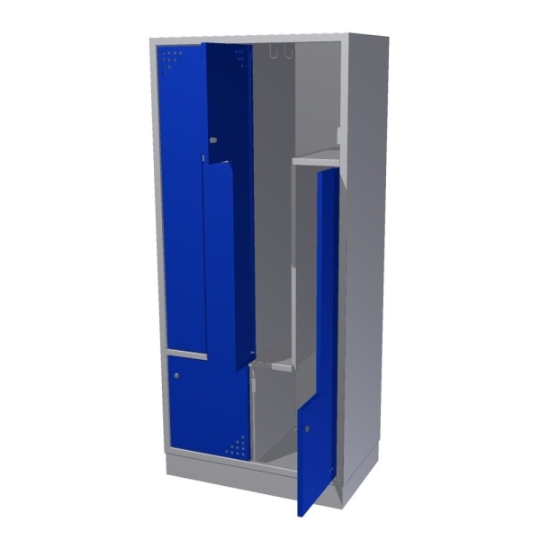 Metal closet cabinet, with L-shaped doors (SM-80-4L)