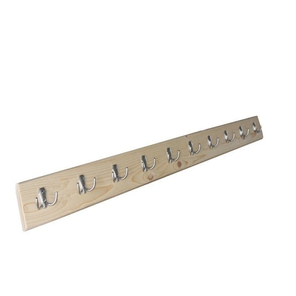 Wooden slat checkroom hanger