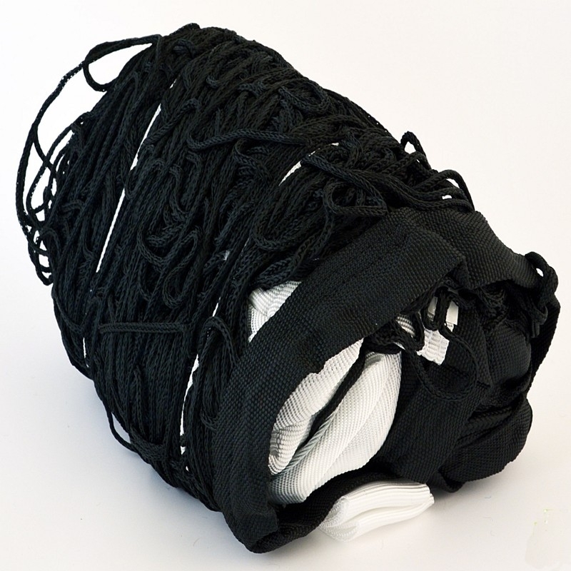 Tennis net, PES, black, string thickness 4 mm