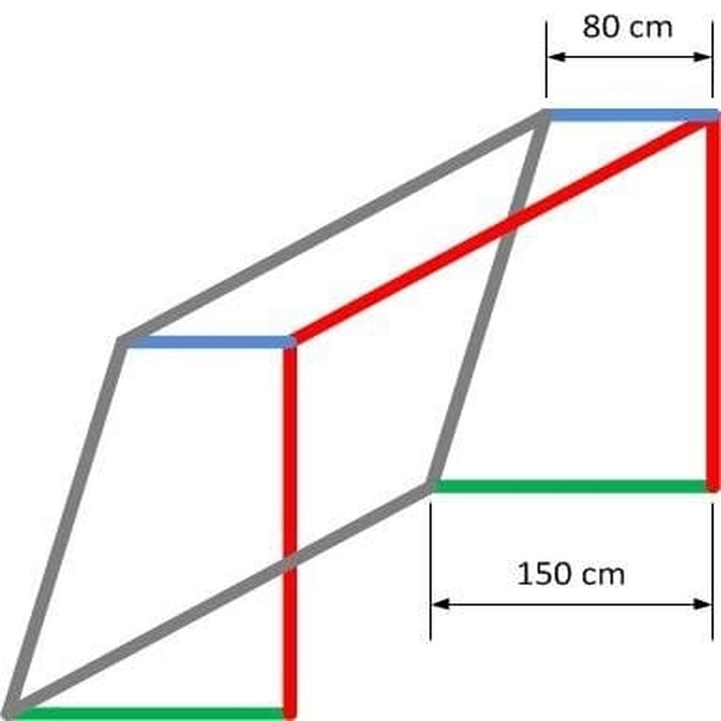 Fotbollsnät 5,15 x 2,05 m, PP 4 mm