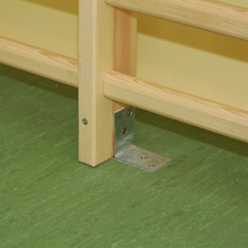 Bracket attaching ladders to the floor