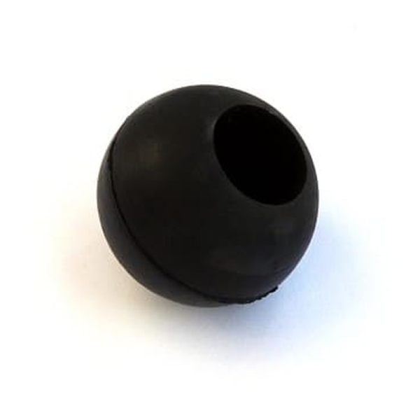 Rubber ball for gymnastic sticks