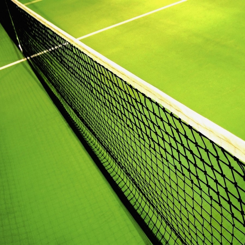 Tennis net black, PE, string thickness 2 mm