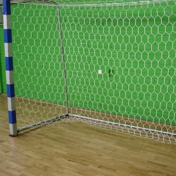 Futbola tīkli 7,32 x 2,44 m, PA 6 mm, dziļums 200/200 cm, šūnveida, šūnveida.