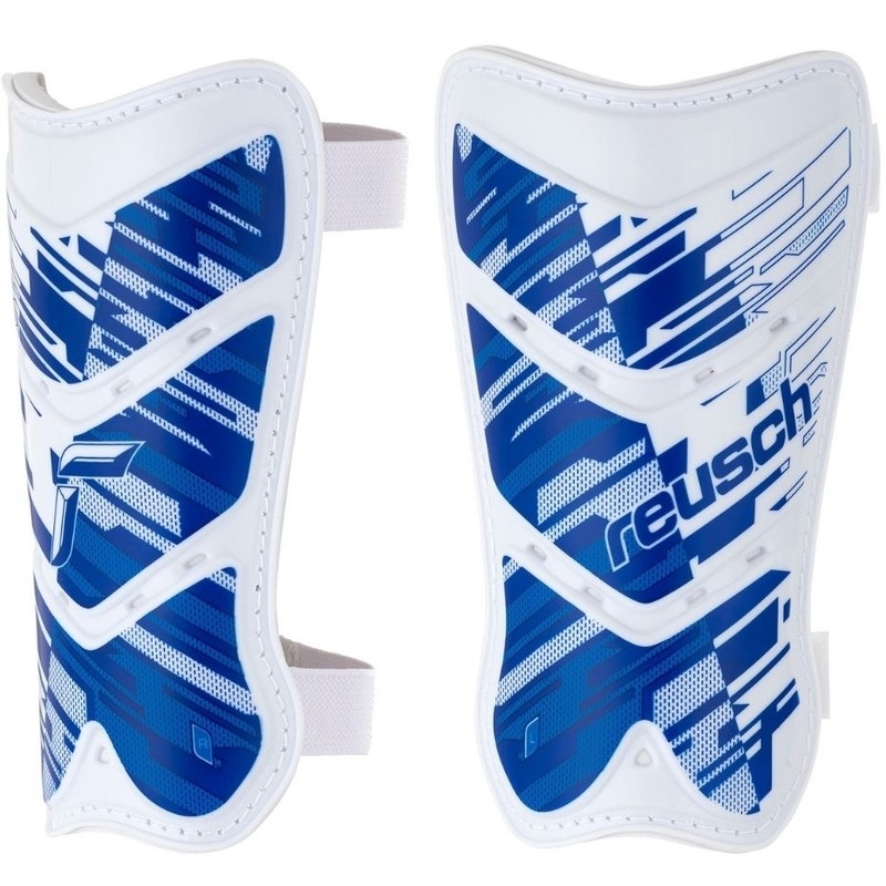 Футбольний захист Reusch Shinguard Attakt Lite, розмір L, колір білий та синій