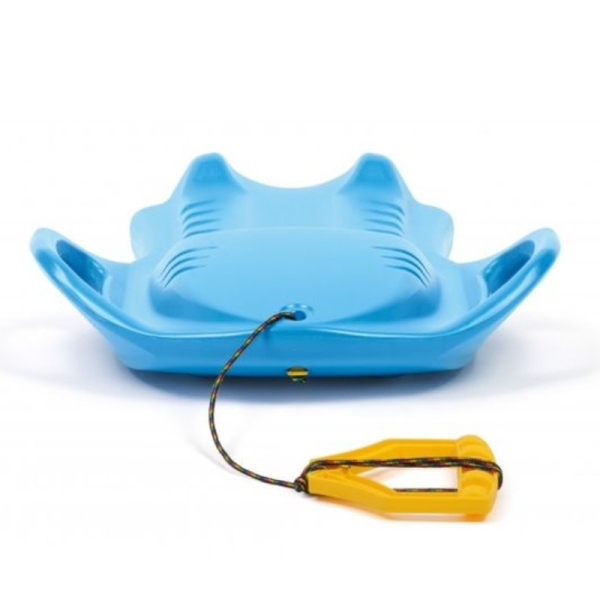 Sporty plastic sled, blue color