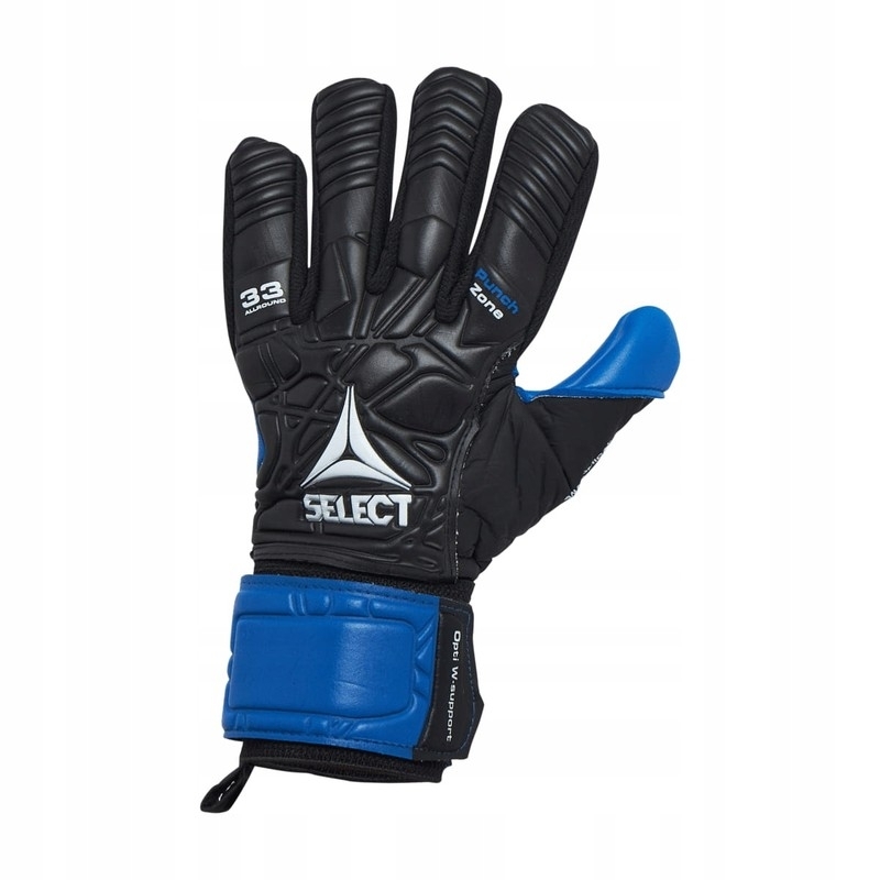 Select 33 Allround goalkeeper gloves, size 6, black-blue color