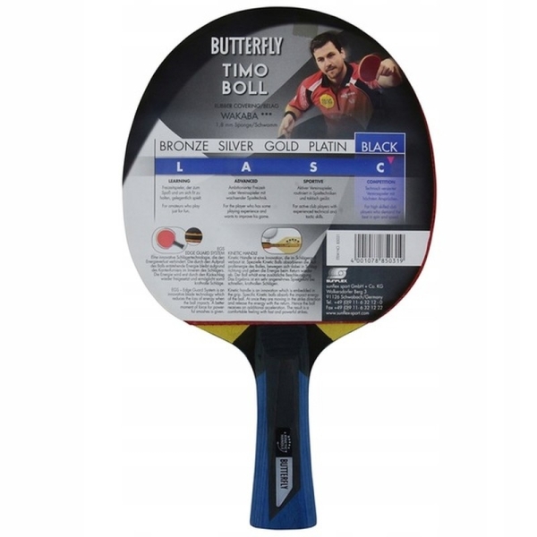 Butterfly bordtennisracket Timo Boll Svart