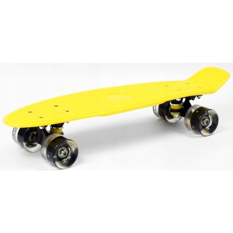 SMJ Fiszka Skateboard, Yellow sport BS-2206PL LED.