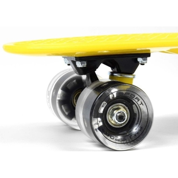 SMJ Fiszka skateboard, Gul sport BS-2206PL LED