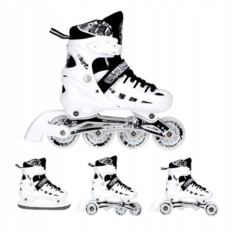 A-l skates, Nils Extreme 4-in-1 LED, NH10905, size (S) 31-34, white color