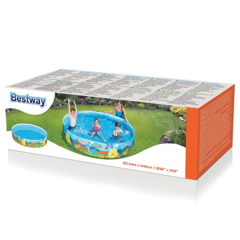 Baseins 244 x 46 cm, Bestway Pool Dinosaur Fill'N Fun, 55001