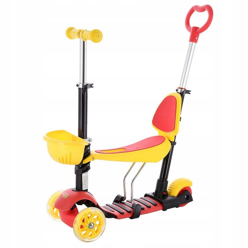 HLB07 scooter, NILS FUN color: black-yellow-red