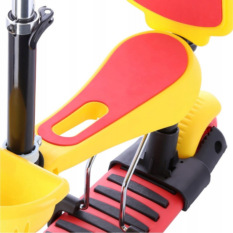 HLB07 scooter, NILS FUN color: black-yellow-red