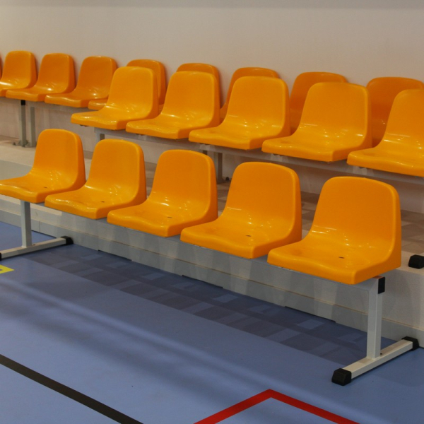 Seats on free-standing structure - free-standing bench