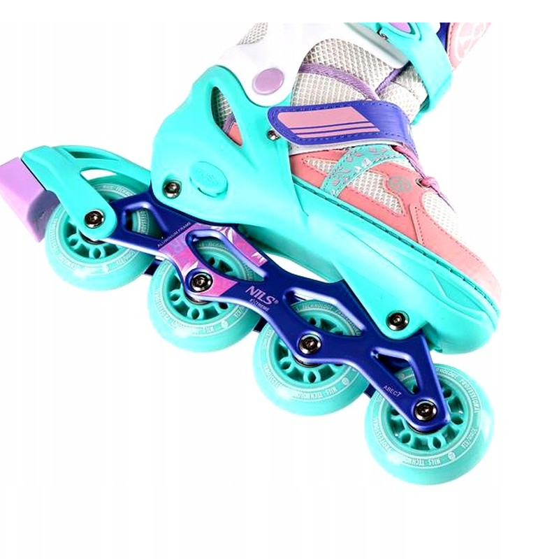 Nils Extreme inline skates, NJ1828A, color white-mint-pink