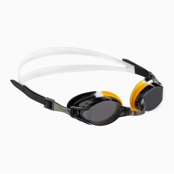 "Nike Chrome Youth Goggle" plaukimo akiniai, juodi, geltoni ir balti