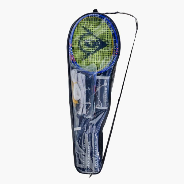 "Dunlop Nitro Star SSX 1.0" badmintono rinkinys 4 žaidėjams (4 raketės, 2 raketės, raketės, lazdos, tinklelis)