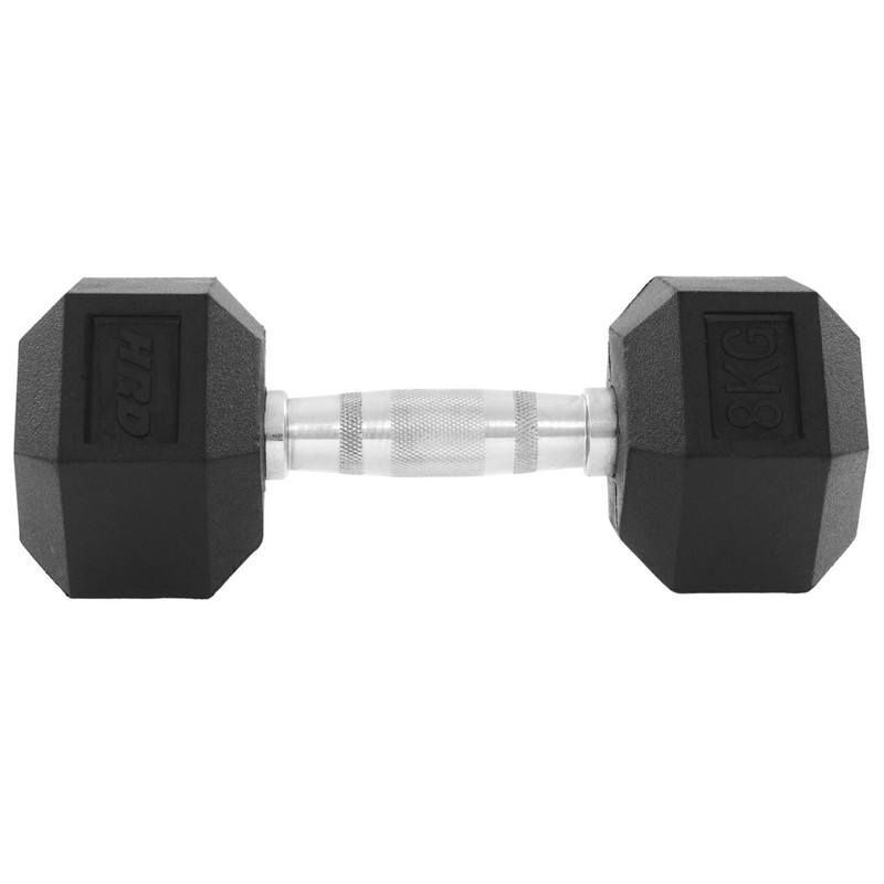 Beltor HRD System Line Hex Cast Iron Rubber Dumbbell 10kg