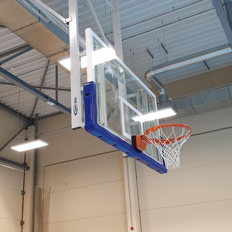 Basketballkorb, hakenlos, mit Gasflaschen