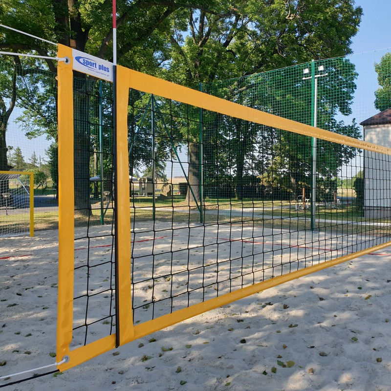 Beachvolleyballnetz schwarz mit Antennen, gepolsterte Seiten