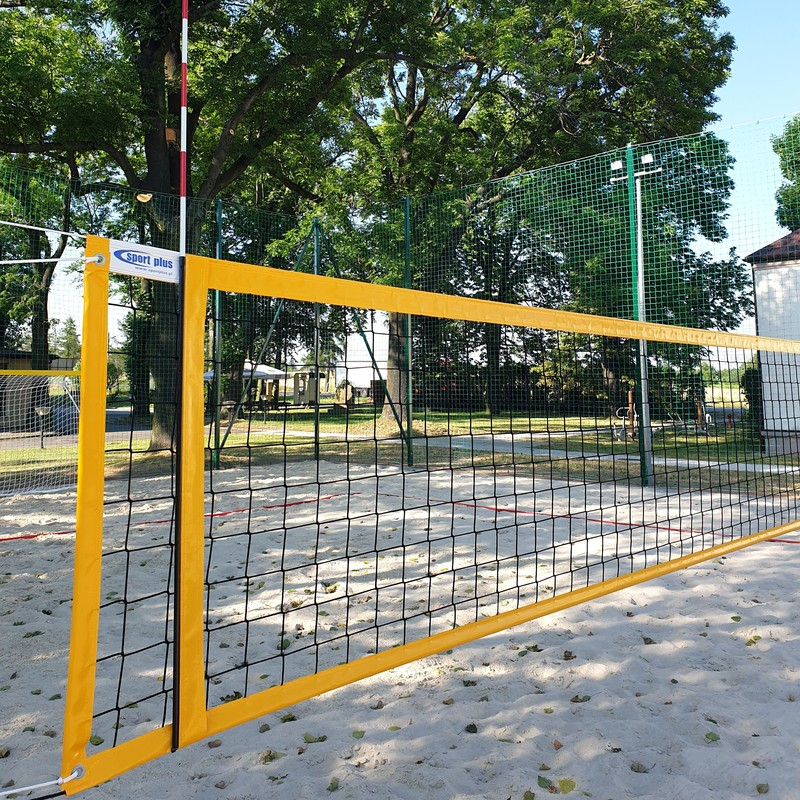 Beachvolleybollnät svart med antenner, vadderade sidor