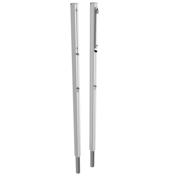 Aluminum volleyball posts, tournament, oval profile 120x100 mm with adapter