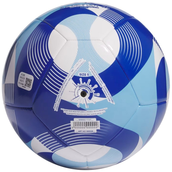 Adidas Olympics 24 Club soccer ball, size 5, color blue and white