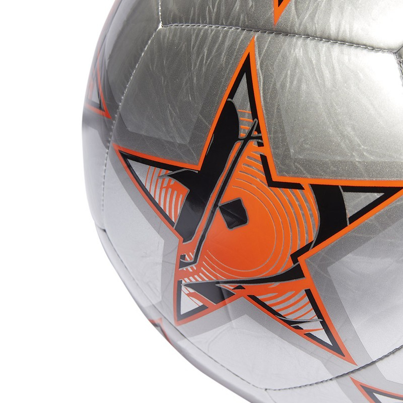 Adidas Match Ball Replica Club Football, size 5, silver, black and orange color